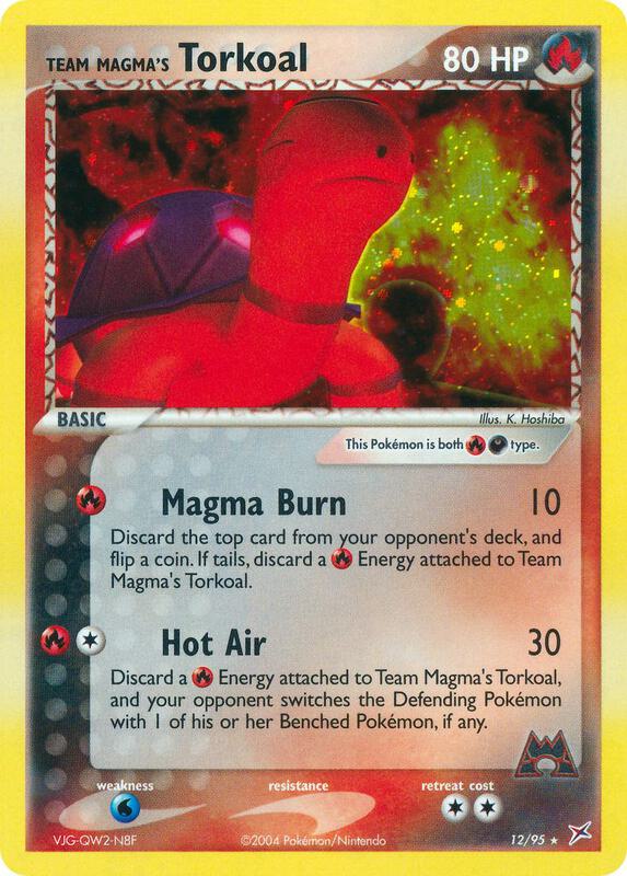 Team Magma's Torkoal Pokemon card from Team Magma vs Team Aqua