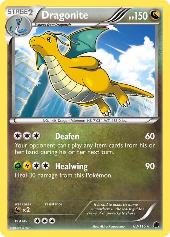 Dragonite Pokemon card from Plasma Freeze