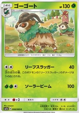 Gogoat Pokemon card from Thunderclap Spark