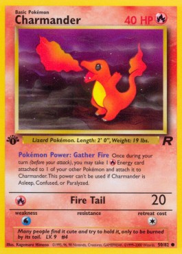 Charmander Pokemon card from Team Rocket