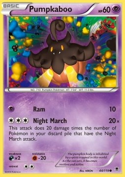 Pumpkaboo Pokemon card from Phantom Forces