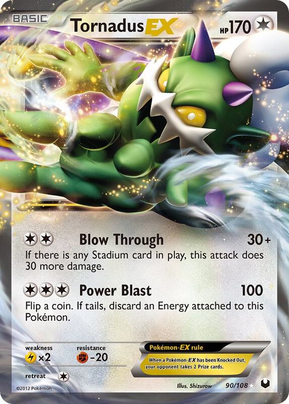 Tornadus EX Pokemon card from Dark Explorers