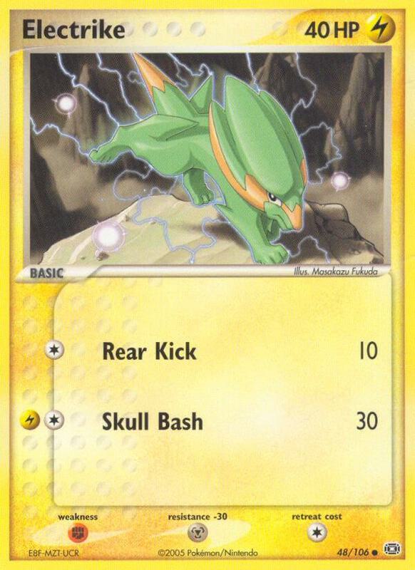 Electrike Pokemon card from Emerald