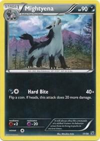 Mightyena Pokemon card from Kalos Starter Set