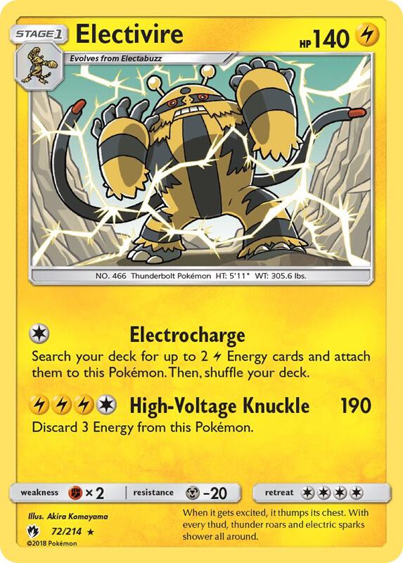 Electivire Pokemon card from SM - Lost Thunder
