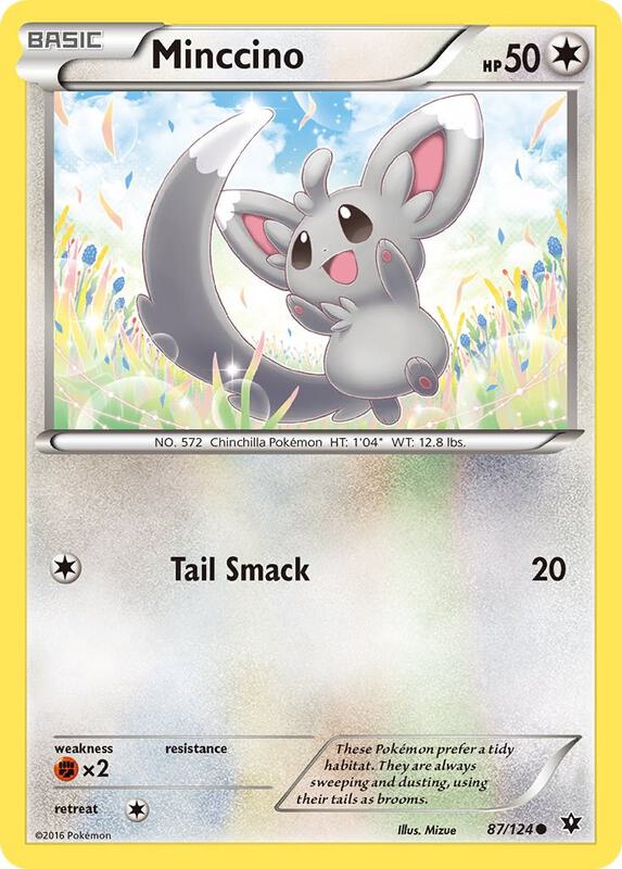 Minccino (87) Pokemon card from XY - Fates Collide