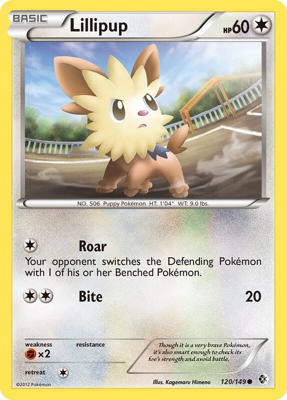 Lillipup Pokemon card from Boundaries Crossed