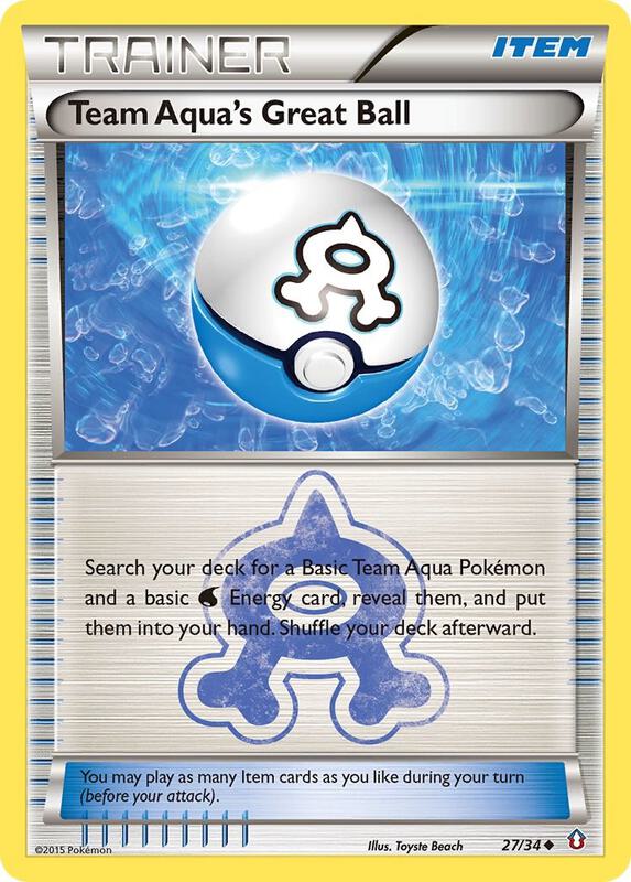 Team Aqua's Great Ball Pokemon card from Double Crisis