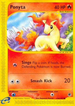 Ponyta Pokemon card from Expedition Base Set