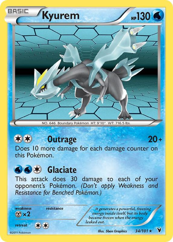 Kyurem Pokemon card from Noble Victories