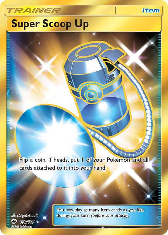 Super Scoop Up (Secret) Pokemon card from SM - Burning Shadows