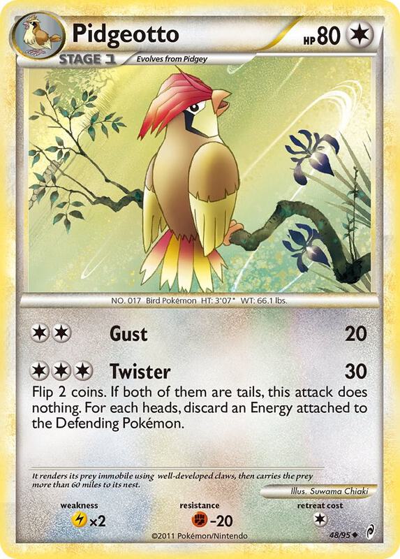 Pidgeotto Pokemon card from Call of Legends
