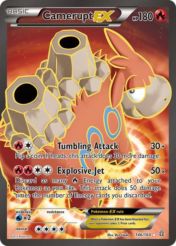 Camerupt EX (146 Full Art) Pokemon card from XY - Primal Clash