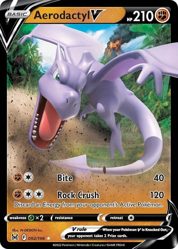 Aerodactyl V Pokemon card from SWSH11: Lost Origin