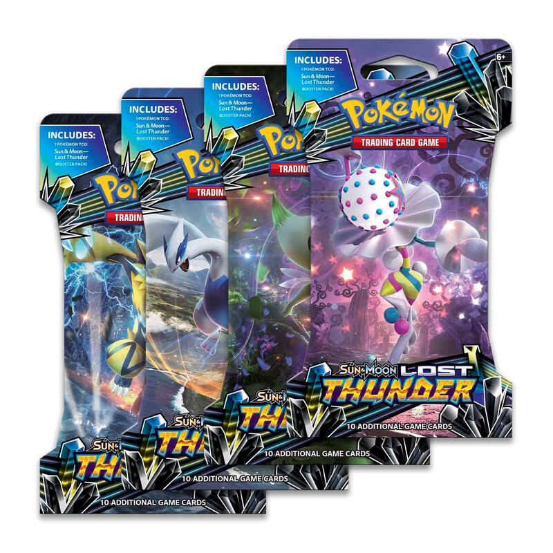 Lost Thunder Sleeved Booster Pack Art Bundle [Set of 4] Pokemon card from SM - Lost Thunder