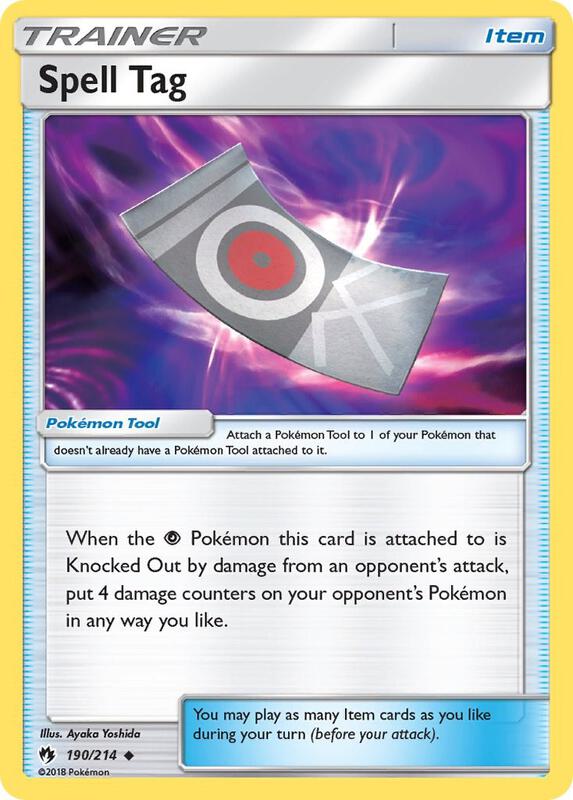 Spell Tag Pokemon card from SM - Lost Thunder