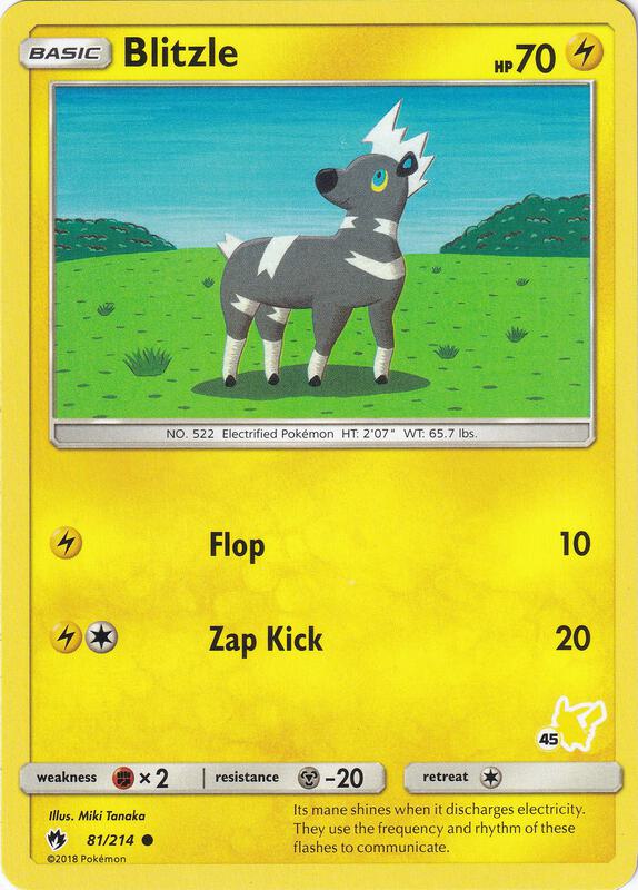 Blitzle Pokemon card from Battle Academy