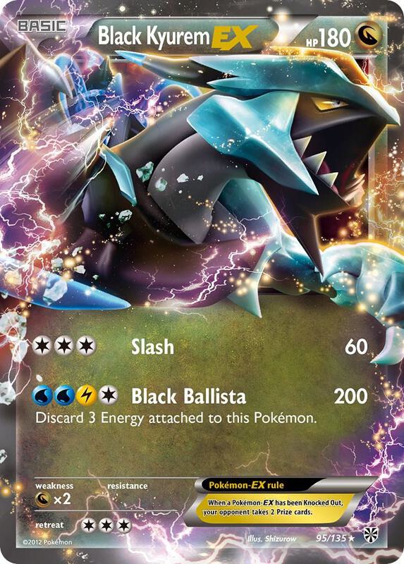 Black Kyurem EX Pokemon card from Plasma Storm