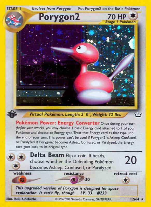 Porygon2 Pokemon card from Neo Revelation