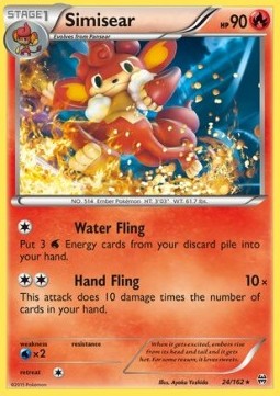 Simisear Pokemon card from BREAKthrough