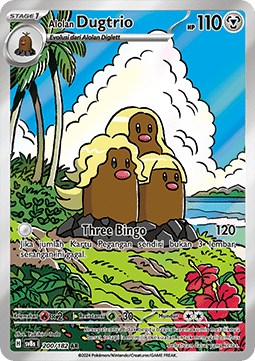 Alolan Dugtrio Pokemon card from Stellar Lightning