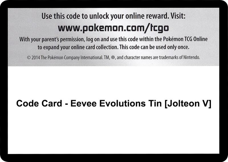 Code Card - Eevee Evolutions Tin [Jolteon V] Pokemon card from Miscellaneous Cards & Products