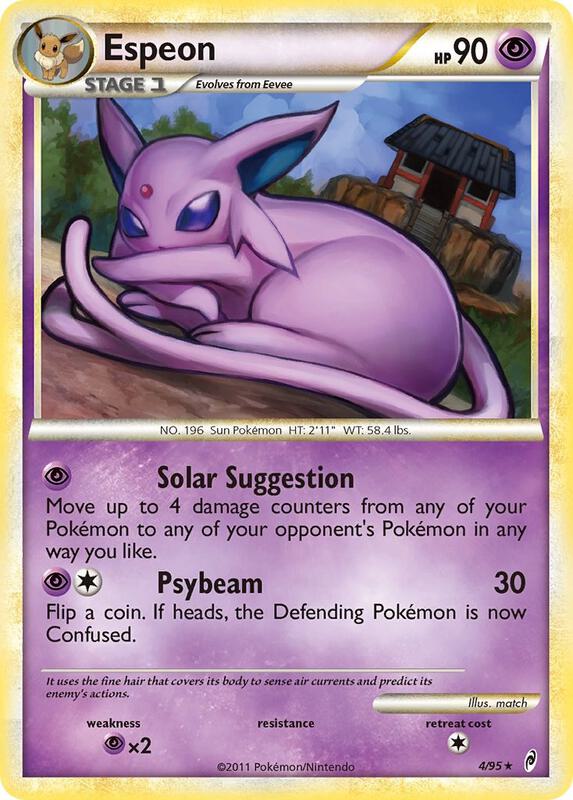 Espeon Pokemon card from Call of Legends
