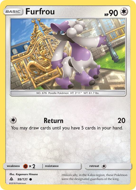 Furfrou Pokemon card from SM - Forbidden Light