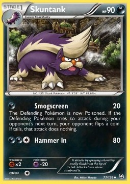 Skuntank Pokemon card from Dragons Exalted