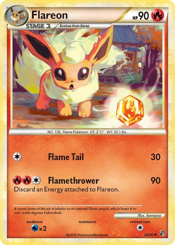 Flareon Pokemon card from Undaunted