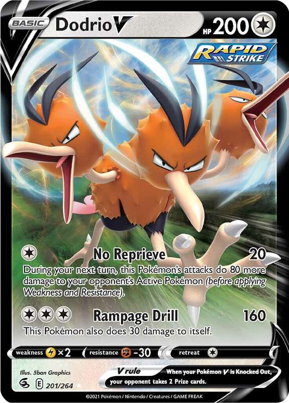 Dodrio V Pokemon card from SWSH08: Fusion Strike