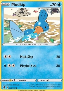 Mudkip Pokemon card from Fusion Strike