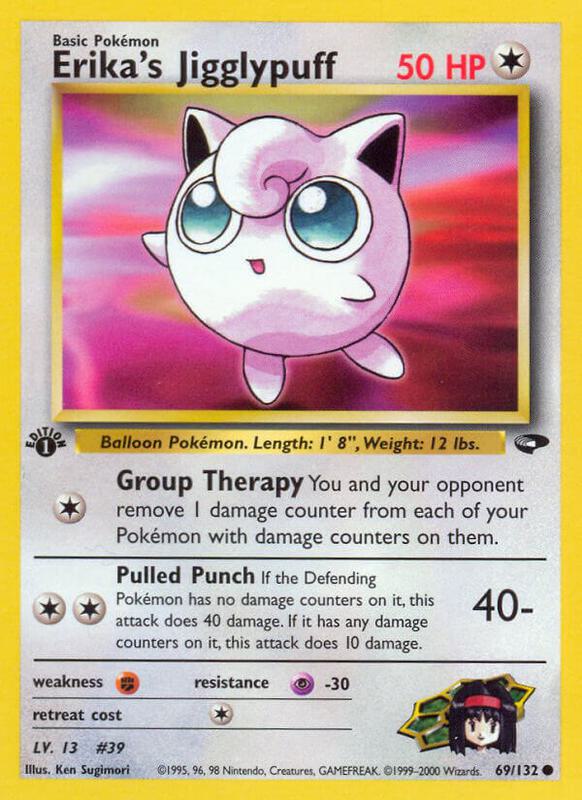 Erika's Jigglypuff Pokemon card from Gym Challenge