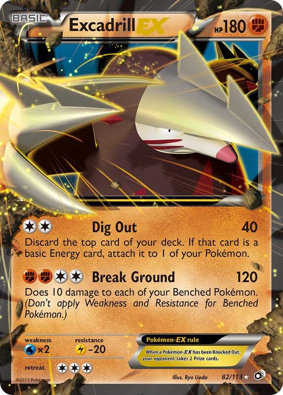 Excadrill EX Pokemon card from Legendary Treasures