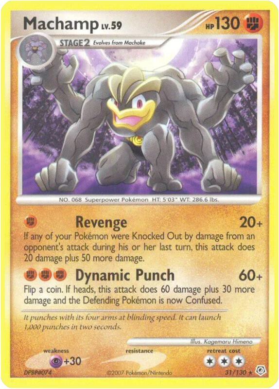 Machamp Pokemon card from Diamond and Pearl
