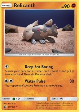 Relicanth Pokemon card from Unified Minds