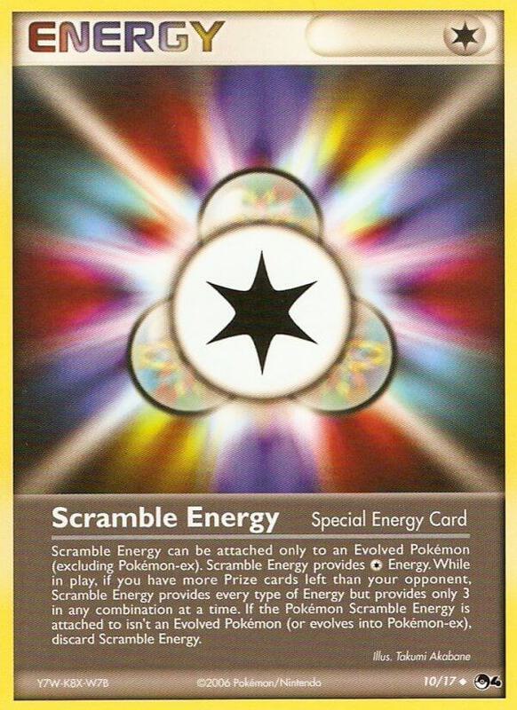 Scramble Energy Pokemon card from POP Series 4