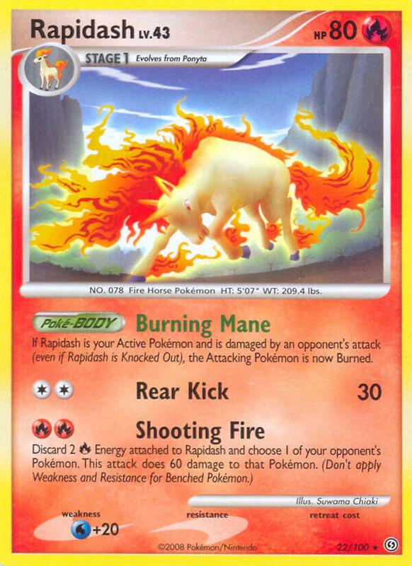Rapidash Pokemon card from Stormfront