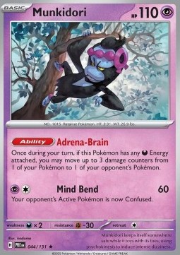 Munkidori Pokemon card from Prismatic Evolutions
