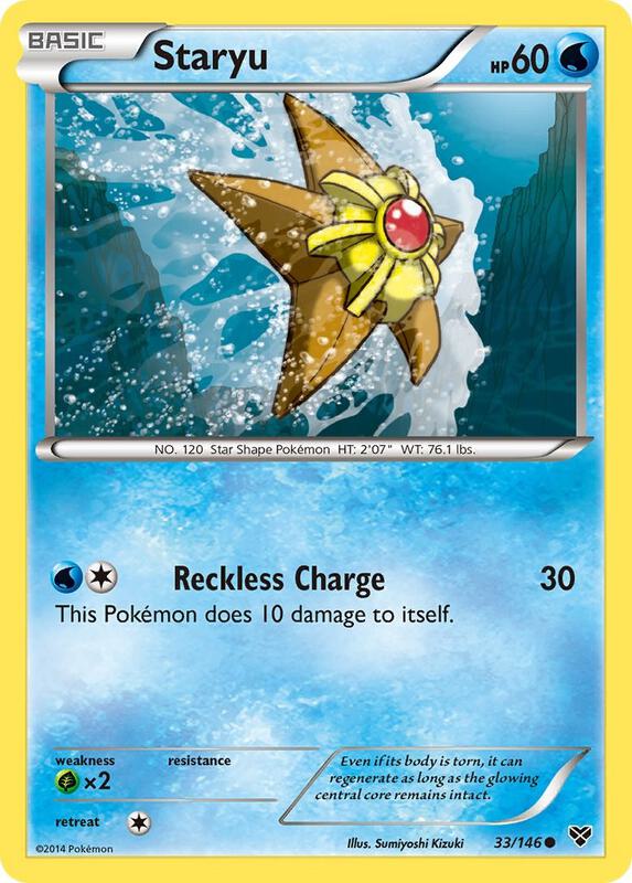 Staryu Pokemon card from XY Base Set