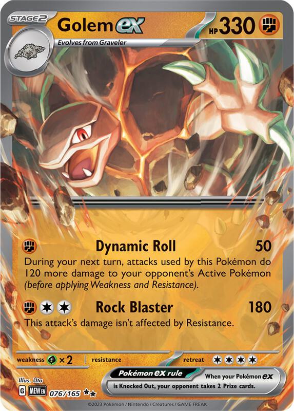 Golem ex Pokemon card from SV: