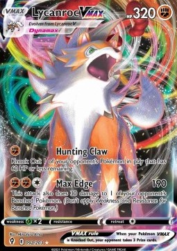Lycanroc VMAX Pokemon card from Evolving Skies