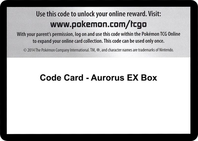 Code Card - Aurorus EX Box Pokemon card from XY - BREAKthrough