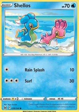 Shellos Pokemon card from Lost Origin