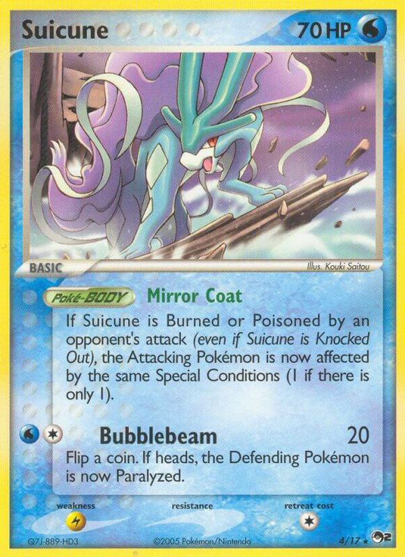 Suicune Pokemon card from POP Series 2