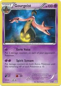 Gourgeist Pokemon card from XY Trainer Kit: Sylveon & Noivern