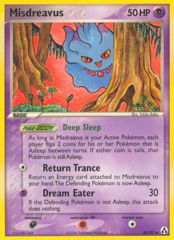 Misdreavus Pokemon card from Legend Maker
