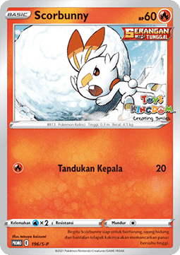 Scorbunny (S-P/ID 196) Sword & Shield Indonesian Promos ID