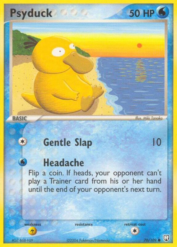 Psyduck Pokemon card from Team Rocket Returns