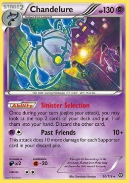 Chandelure Pokemon card from Steam Siege